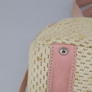 CHANEL Hand Bag Canvas Leather Pink Silver CC Auth bs19432-9