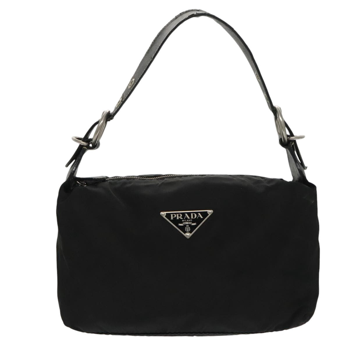 PRADA Hand Bag Nylon Black Auth bs19436