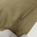 PRADA Tote Bag Nylon Beige Silver Auth bs19437-14