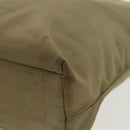 PRADA Tote Bag Nylon Beige Silver Auth bs19437-16