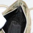 PRADA Tote Bag Nylon Beige Silver Auth bs19437-20