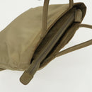 PRADA Tote Bag Nylon Beige Silver Auth bs19437-6