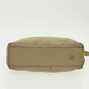 PRADA Tote Bag Nylon Beige Silver Auth bs19437-5