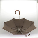 HERMES Umbrella polyester Beige Silver Auth bs19442-7