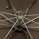 HERMES Umbrella polyester Beige Silver Auth bs19442-8