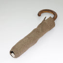 HERMES Umbrella polyester Beige Silver Auth bs19442-20