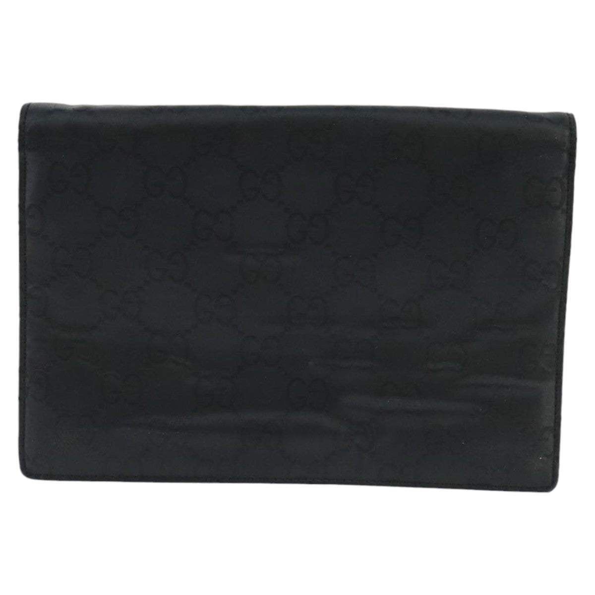 GUCCI GG Canvas Clutch Bag Black Silver 018 1600 Auth bs19445 - 0