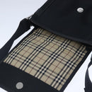 BURBERRY Nova Check Shoulder Bag Nylon Black Auth bs19446-10