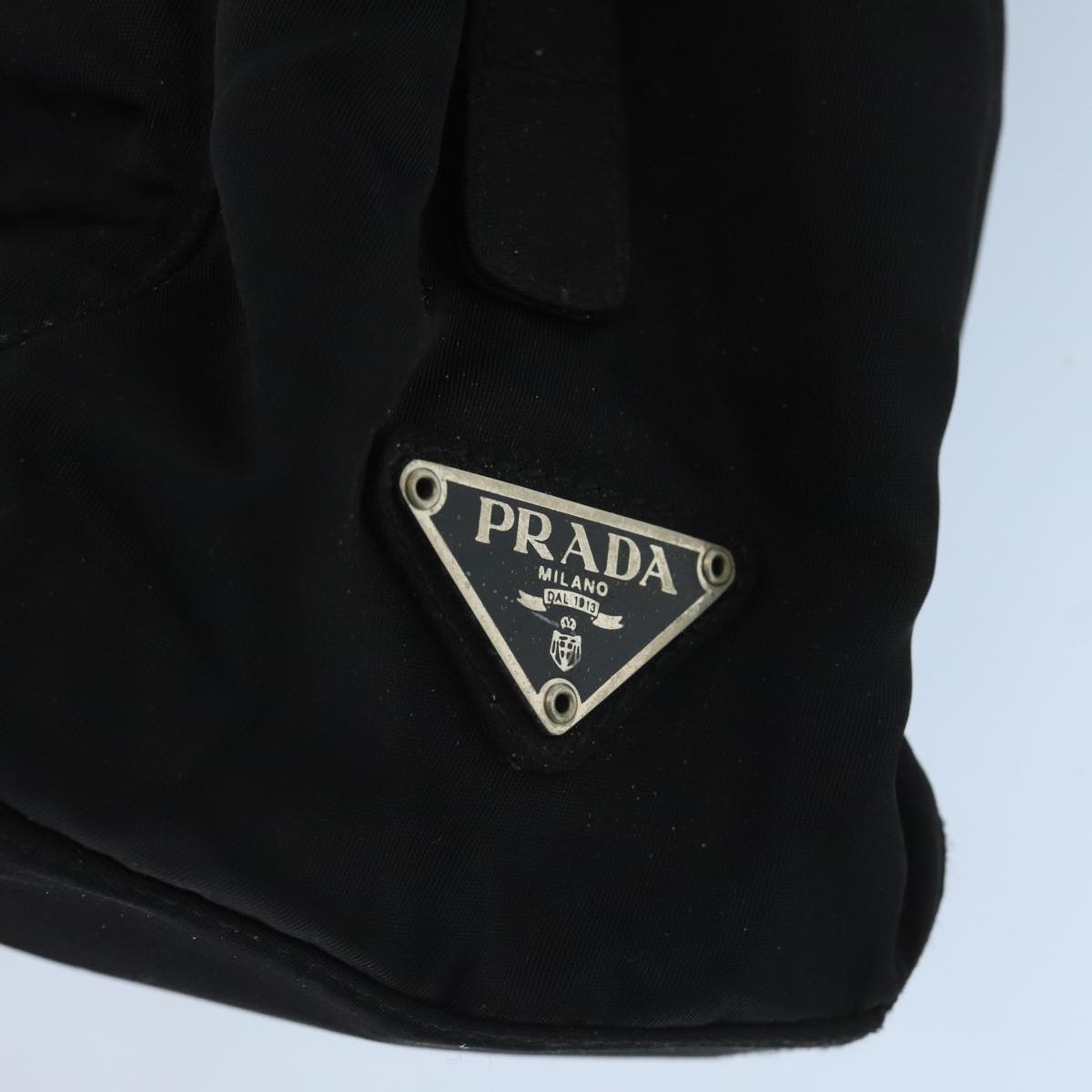 PRADA Hand Bag Nylon Black Auth bs19453