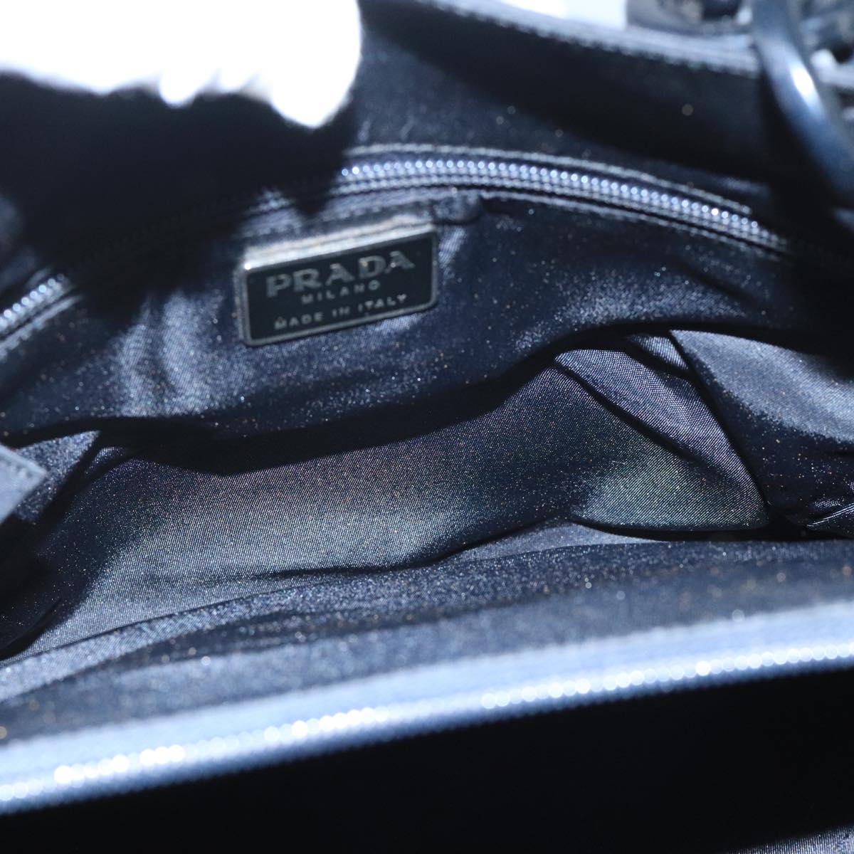 PRADA Hand Bag Nylon Black Auth bs19453