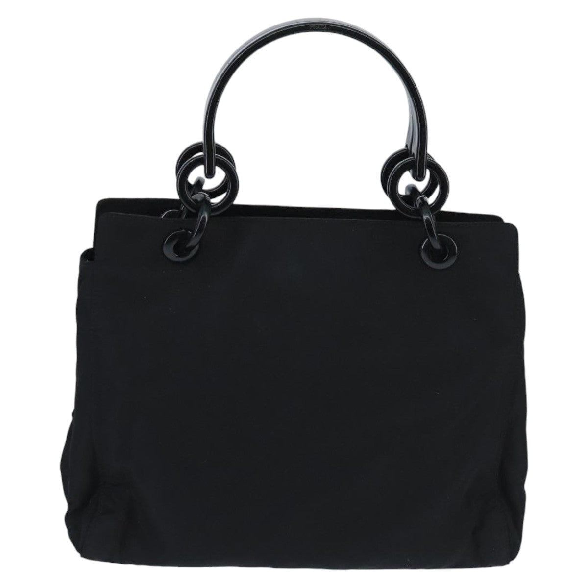 PRADA Hand Bag Nylon Black Auth bs19453