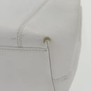 CHANEL Shoulder Bag Caviar Skin White Gold CC Auth bs19456-15