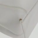 CHANEL Shoulder Bag Caviar Skin White Gold CC Auth bs19456-16