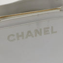 CHANEL Shoulder Bag Caviar Skin White Gold CC Auth bs19456-19