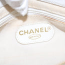 CHANEL Shoulder Bag Caviar Skin White Gold CC Auth bs19456-20