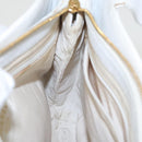 CHANEL Shoulder Bag Caviar Skin White Gold CC Auth bs19456-21