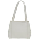 CHANEL Shoulder Bag Caviar Skin White Gold CC Auth bs19456-2