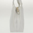 CHANEL Shoulder Bag Caviar Skin White Gold CC Auth bs19456-3