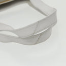 CHANEL Shoulder Bag Caviar Skin White Gold CC Auth bs19456-8