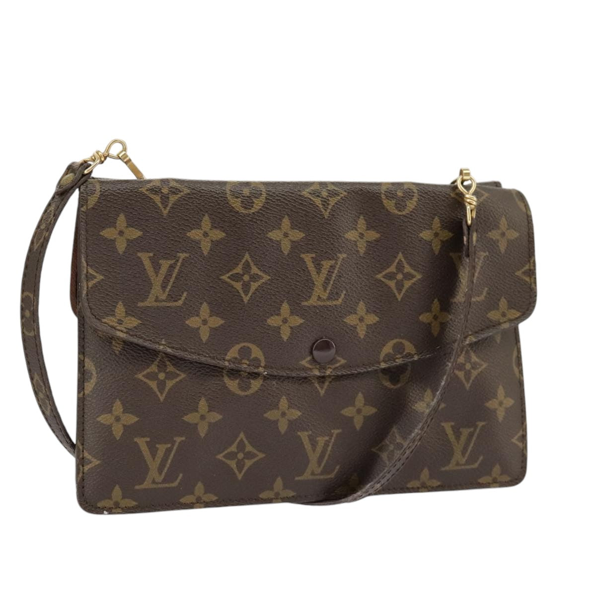 LOUIS VUITTON Monogram Double Rabat Shoulder Bag M51815 LV Auth bs19471