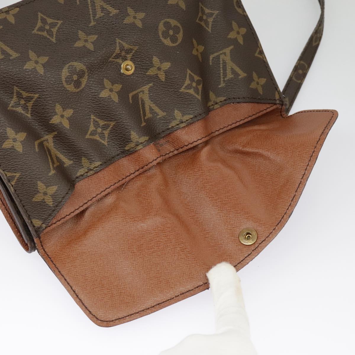 LOUIS VUITTON Monogram Double Rabat Shoulder Bag M51815 LV Auth bs19471