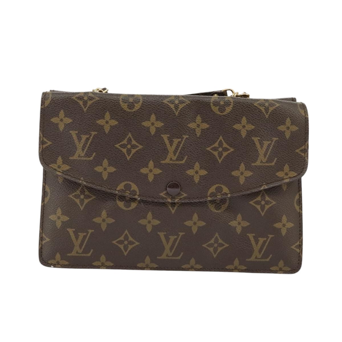 LOUIS VUITTON Monogram Double Rabat Shoulder Bag M51815 LV Auth bs19471