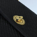 BALLY Hand Bag Leather Black Gold Auth bs19473-10