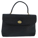 BALLY Hand Bag Leather Black Gold Auth bs19473-13