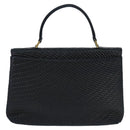 BALLY Hand Bag Leather Black Gold Auth bs19473-2