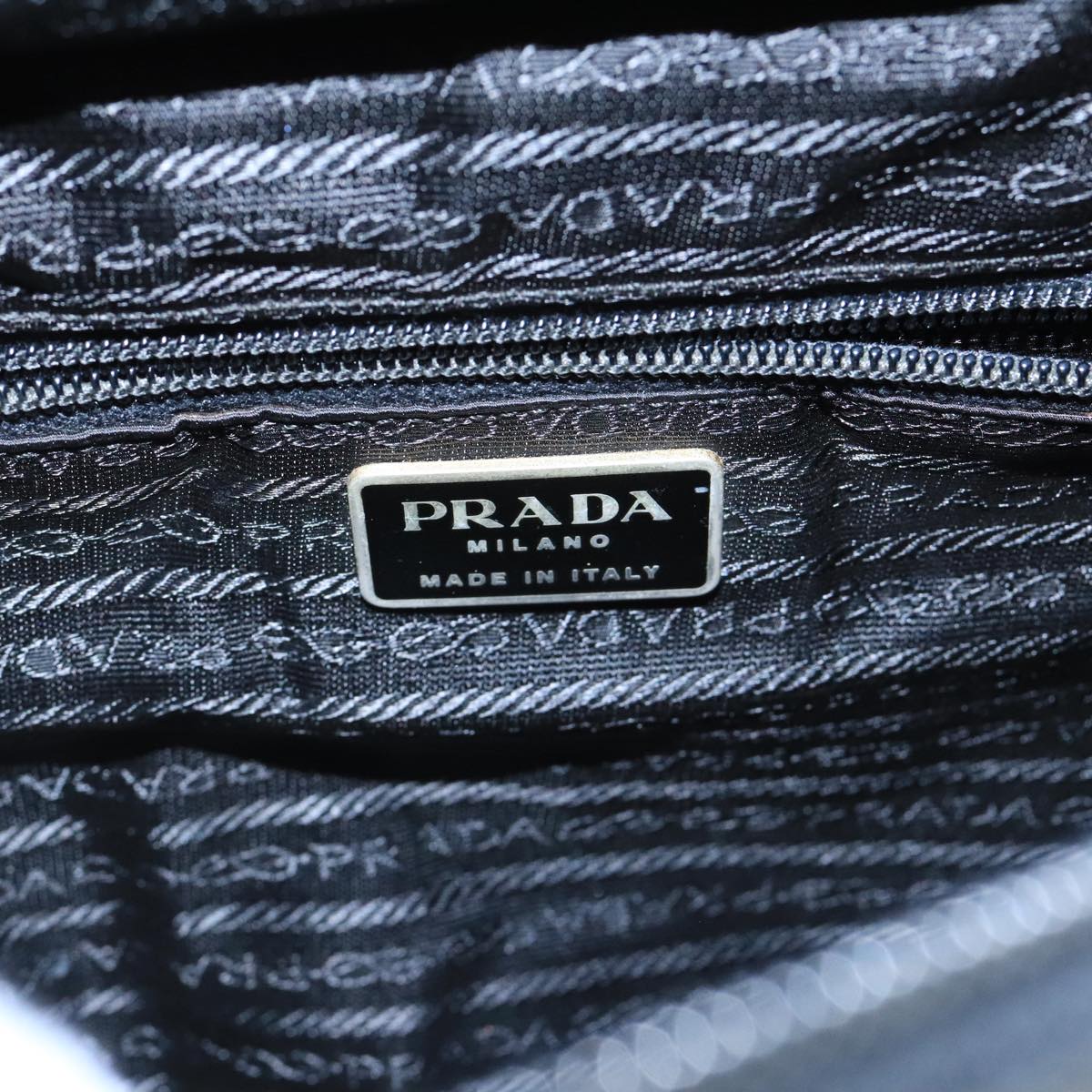 PRADA Hand Bag Nylon Black Auth bs19476