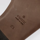 GUCCI Sandals Wood Metal 6 1/2 Brown Gold Silver 563515 Auth bs19479V-20