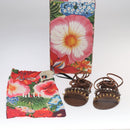 GUCCI Sandals Wood Metal 6 1/2 Brown Gold Silver 563515 Auth bs19479V-29