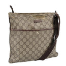 GUCCI GG Supreme Shoulder Bag PVC Beige 141626 Auth bs19483-1