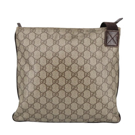 GUCCI GG Supreme Shoulder Bag PVC Beige 141626 Auth bs19483 - 0