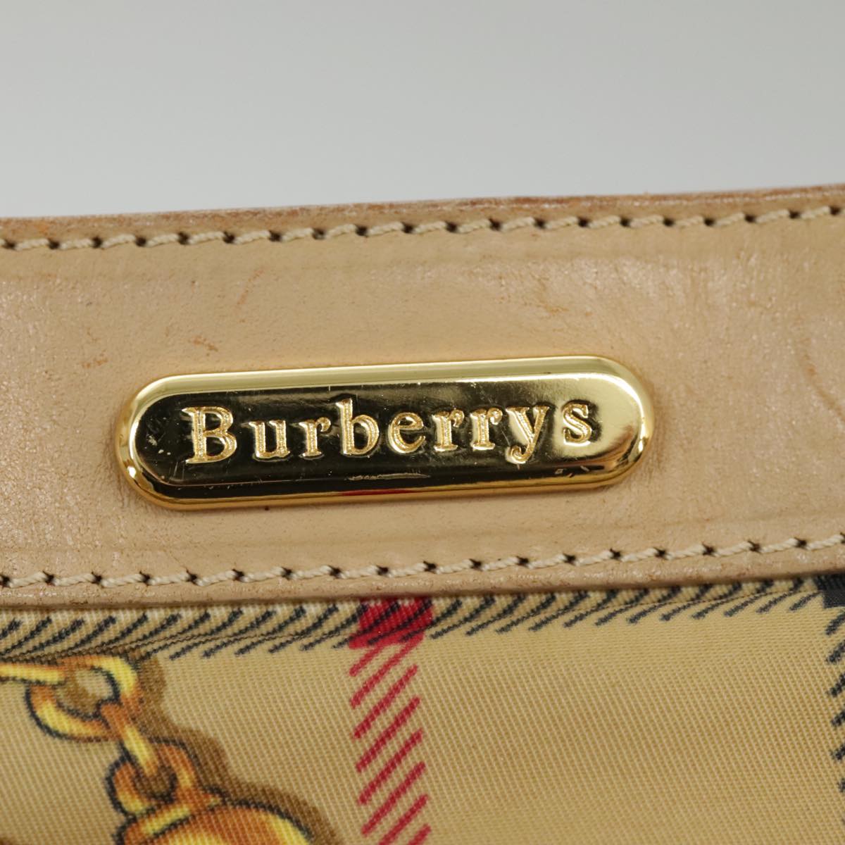 Burberrys Nova Check Tote Bag Canvas Beige Auth bs19486