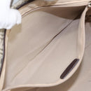 Salvatore Ferragamo Gancini Tote Bag Canvas Green Brown Silver Auth bs19496-11