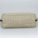 Salvatore Ferragamo Gancini Tote Bag Canvas Green Brown Silver Auth bs19496-5