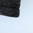 BALENCIAGA Clutch Bag Leather Black Silver 273023 Auth bs19499-15