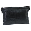 BALENCIAGA Clutch Bag Leather Black Silver 273023 Auth bs19499-2