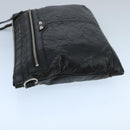 BALENCIAGA Clutch Bag Leather Black Silver 273023 Auth bs19499-4