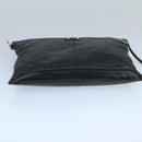 BALENCIAGA Clutch Bag Leather Black Silver 273023 Auth bs19499-6
