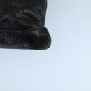 BALENCIAGA Clutch Bag Leather Black Silver 273023 Auth bs19499-7