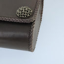 BALLY Hand Bag Leather Gray Auth bs19504-8