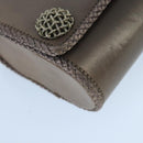 BALLY Hand Bag Leather Gray Auth bs19504-15