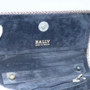 BALLY Hand Bag Leather Gray Auth bs19504-9