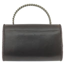 BALLY Hand Bag Leather Gray Auth bs19504-2