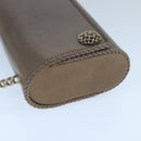 BALLY Hand Bag Leather Gray Auth bs19504-4