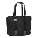 Salvatore Ferragamo Tote Bag Canvas Black Gold Auth bs19507-1