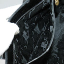 Salvatore Ferragamo Tote Bag Canvas Black Gold Auth bs19507-21