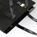 Salvatore Ferragamo Tote Bag Canvas Black Gold Auth bs19507-6